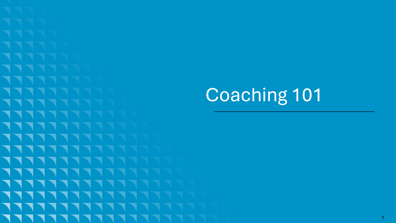 Leadership Series Coaching 101