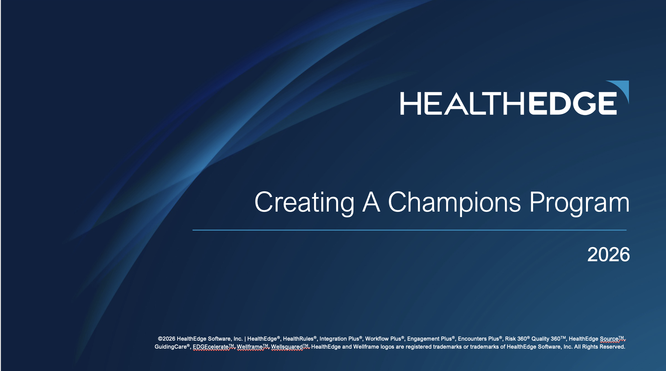 Creating A Champions Program